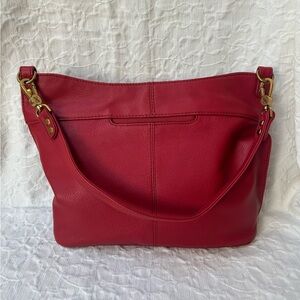 HOBO Leather Handbag Tote Soft Red NWOT